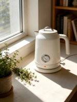 Bouilloire électrique mécanique en acier inoxydable 304 de qualité alimentaire, base sans fil rotative à 360°, arrêt automatique, bouilloire à eau