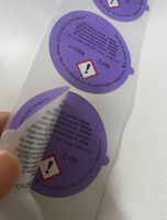 Étiquettes autocollantes professionnelles durables multicouches pliables en PP avec support en glassine pour machines d'étiquetage automatiques haute vitesse, usage bougies