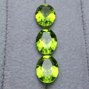 YZ Agustus batu keberuntungan batu permata Peridot alami batu kelahiran segi oval kalung Peridot hijau manik-manik Peridot kristal zaitun - Product Image 6