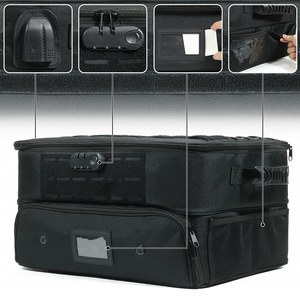 منظم أحذية الجولف التكتيكي بطبقتين ، حجرة أحذية تهوية للنوادي ، المحملات ، القفازات والكرات ، تخزين السفر - Product Image 3