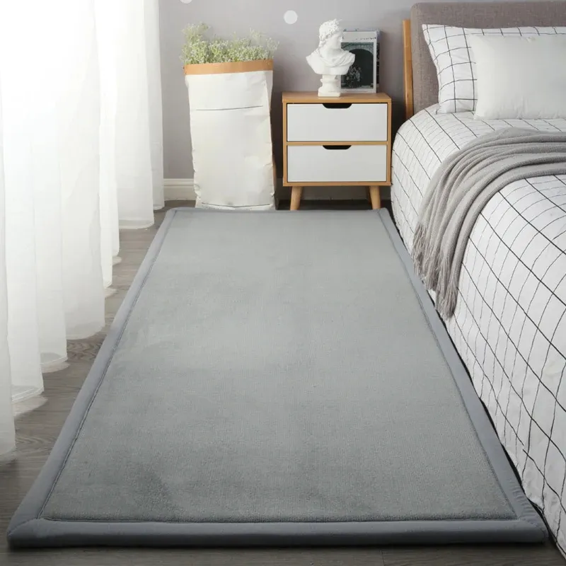 寝室用ラグカーペットの横にある低反発日本の畳マットカスタム厚手のベルベット江蘇省スクエアキッズルームモダンマシンMADE