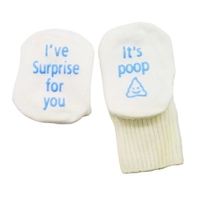 Vente en gros de chaussettes colorées en coton pour bébés et tout-petits, antidérapantes, avec texte amusant, tricotées, antidérapantes pour garçons et filles pour l'hiver