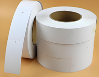 Étiquettes d'emballage de vêtements personnalisées pré-découpées à ligne pointillée, écrites à la main, en rouleau, étiquettes grises pour vêtements, carton, chaussettes, papier à code-barres