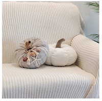 Oreiller personnalisable en forme de citrouille à carreaux, nouvelle collection automne