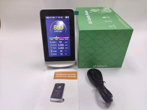 Co2 Detector Indoor Air Quality Monitor With Lcd Display History <b>Records</b> Save Support Data <b>Storage</b> Download Export For Research - Product Image 1
