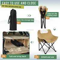 Chaise de pêche pliable en acier au carbone, idéale pour le camping, les loisirs en plein air et la plage – Expédition directe du fabricant
