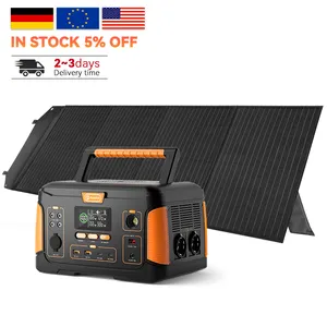 Flashfish Solar Generator 1000 Watt Battery Low Price portable Power Station 1000w with 200W Solar panels Completed Set for Home