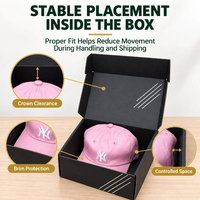 Deluxe Wasserdichte Schwammgefütterte Hutschachtel Verpackung Maßgefertigte Premium Einzelhandels-Versand-Display Marken-Geschenkverpackung