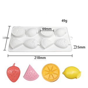Set Professionale di Stampi in Silicone Platino per Torte Mousse di Frutta Finta, Stampi Realistici per Limone, Ananas e Mango per Pasticceria - Product Image 6
