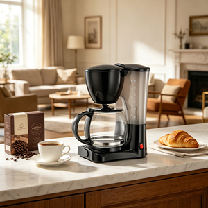 Cafetières <span class=keywords><strong>électrique</strong></span>s automatiques simples pour usage domestique et commercial, <span class=keywords><strong>6</strong></span> <span class=keywords><strong>tasses</strong></span>, cafetières à filtre - Product Image 3