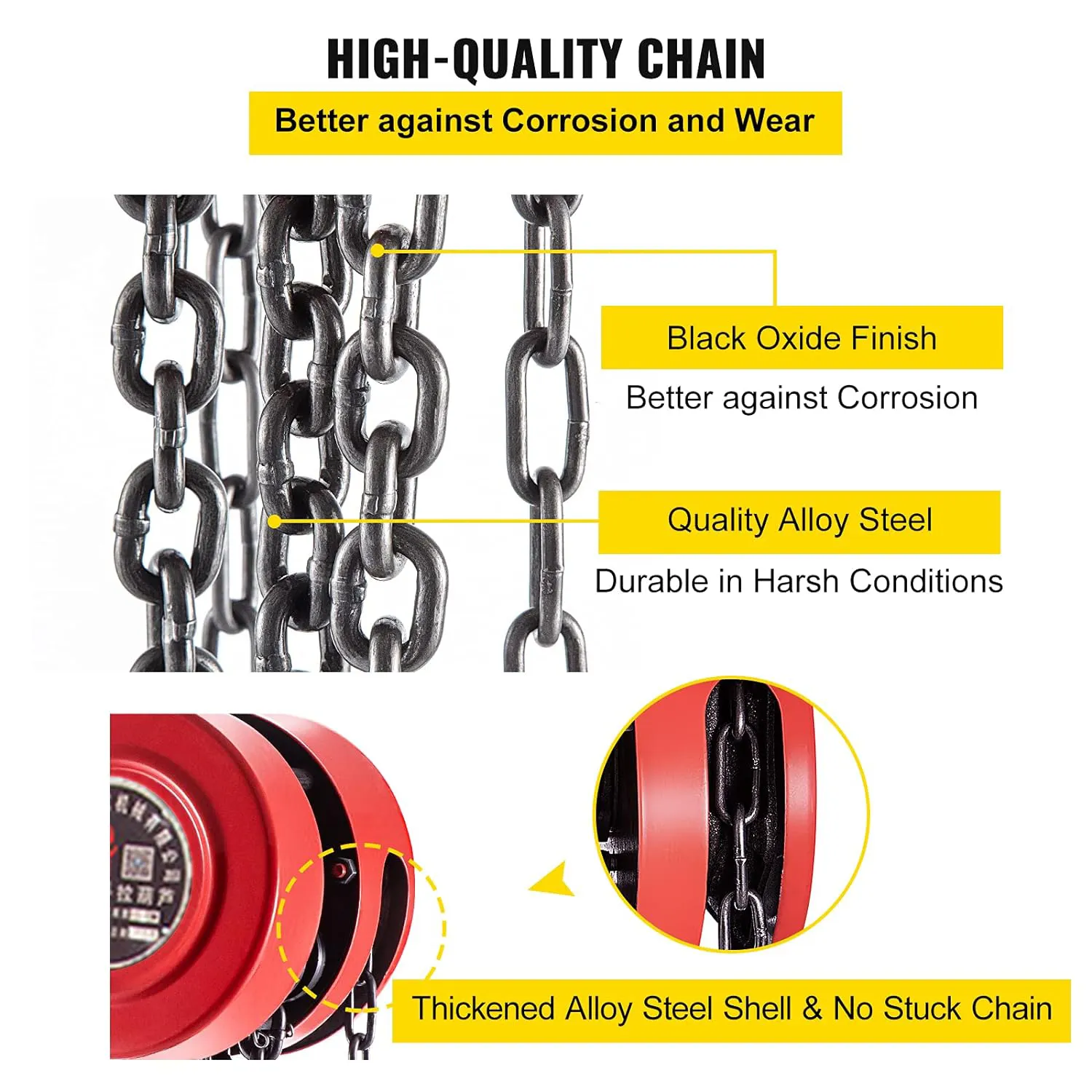 Hand kettenzug 4400 lbs /2 Tonnen Kapazität Ketten block 2,5 m Hub Manuelle Stahl konstruktion in Industrie qualität zum Heben gut