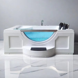 Jacuzzi Acrílico de <span class=keywords><strong>Precio</strong></span> de Fábrica para 2 Personas, Bañera de Hidromasaje Interior con Jets de Hidromasaje y Panel de Control LED - Product Image 4