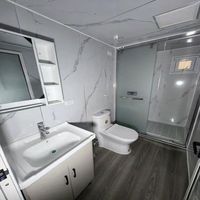 Casa Contenedor Plegable Expandible de Doble Ala de 20 pies, Impermeable, Prefabricada, Portátil, Cabina Móvil, Oficina en Obra, Dormitorio