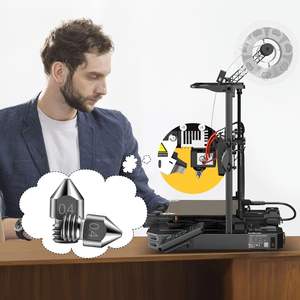 Boquilla Metálica Creality MK8 de 0.2-0.6mm para Impresora 3D, Repuesto - Product Image 2