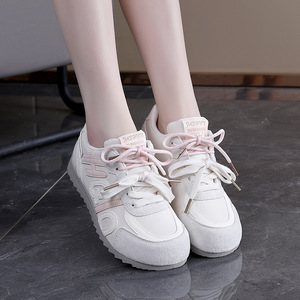 รองเท้าเดินแบบผูกเชือก หน้าผ้าตาข่ายสีขาว หัวมน พื้นรองเท้า EVA ระบายอากาศ พื้นรองเท้าด้านนอกทำจากยาง ลายไล่เฉดสี เหมาะกับทุกฤดูกาล - Product Image 5