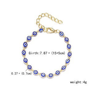 Nouveau bracelet œil maléfique de créateur, petit bracelet en cristal, perles de graines, fil ciré, chaîne réglable pour femmes et hommes - Product Image 6