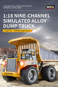 Huina 1533 1/18th 9CH Semi-alloy Remote Control Dump Truck 2.4GHz Rc Engineering Dumper <strong>Lorry</strong> Model with Lights - Product Image 3