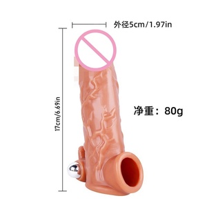 Dildo en silicone portable de haute qualité avec sangle creuse pour hommes, manchon d'extension pour l'agrandissement du pénis, dildo portable pour homme - Product Image 6