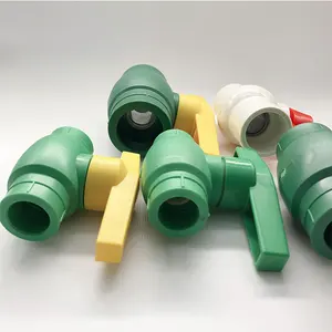 African Wholesale Water system PPR valve brass ball Non-toxic Customized Color PN25 Polypropylene PPR Socket Ball Valve