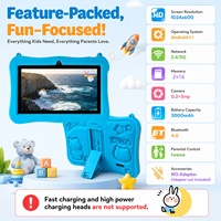 Tablet Edukasi Anak 7-inci Baru 16GB MTK Quad-Core 1.3GHz Android 8.1 Wi-Fi ROHS Layar Sentuh Kapasitif Tahan Banting
