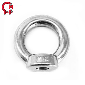 HLM Hot Seller Hot 304/316 en acier inoxydable DIN582 rondelle d'écrous à œil écrous à anneau de levage zingués pour les applications de santé - Product Image 2