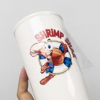 Autocollant de transfert UV 3D imperméable et personnalisé pour transfert à froid pour tasses, bocaux en verre de 16oz