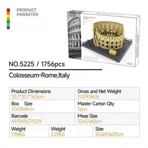 Bloques de Construcción Modelo del Coliseo de Roma, Italia, al por Mayor OEM, Juguete Educativo de Arquitectura DIY, Rompecabezas para Niños y Adultos - Product Image 2