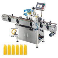 Máquina Etiquetadora Automática MTW para Botellas Redondas, Etiquetas Autoadhesivas para Frascos de Polvo y Botellas de Gránulos