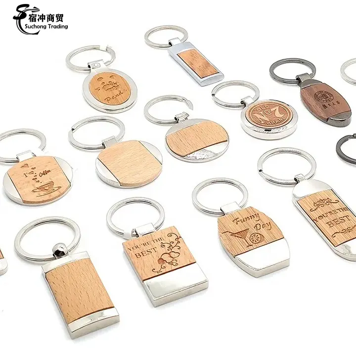 Изготовленные на заказ брелки из Букового дерева, деревянные брелки для ключей с сублимационной печатью для лазерной гравировки