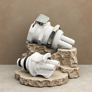 Adaptateur à double port BRT 1/4 "Twins Hose Barb Valved Male Female Quick Connector Quick Disconnect Dual Flow Coupling - Product Image 6