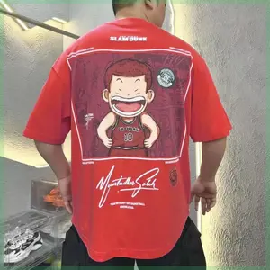 <span class=keywords><strong>Camiseta</strong></span> <span class=keywords><strong>de</strong></span> algodón 100% <span class=keywords><strong>de</strong></span> gran tamaño para hombre y mujer, <span class=keywords><strong>camiseta</strong></span> informal holgada <span class=keywords><strong>de</strong></span> Anime japonés <span class=keywords><strong>Slam</strong></span> <span class=keywords><strong>Dunk</strong></span>, estampado <span class=keywords><strong>de</strong></span> longitud corta, tela <span class=keywords><strong>de</strong></span> 280 gramos - Product Image 4