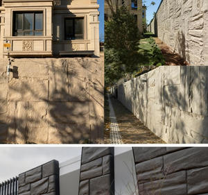 Panel de chapa sin costuras con textura 3D moderna, azulejos de piedra PU de hongo <span class=keywords><strong>Vulcano</strong></span> falso para revestimiento de pared de unidad de TV - Product Image 5