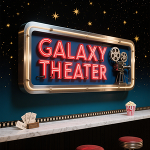 Lettres lumineuses urbaines minimalistes avec des compléments de croissance bleus Boutique pratique moderne 24 heures dans l'obscurité - Product Image 3