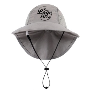 Gorra de Pescador Ajustable de Algodón 100% Azul Marino con Logotipo Personalizado para Niños y Niñas de 3 a 6 Años con Diseños de Hojas de Dibujos Animados - Product Image 1