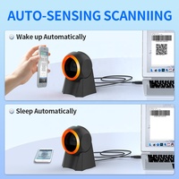 Xincode 2D Scanner de codes à barres USB omnidirectionnel Scanners 1D de bureau Lecteur de codes à barres QR pour caissier librairie supermarché