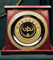 Trophées de récompenses d'affaires en bois personnalisés Plaques vierges en métal Récompenses Certificat de souvenir en bois Plaque de trophée en bois avec boîte