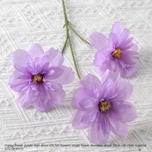 Set Bunga Artifisial Elegan Ungu Dekorasi Pusat Meja Pesta Pernikahan Bunga Tunggal Bunga Artifisial Ungu - Product Image 6