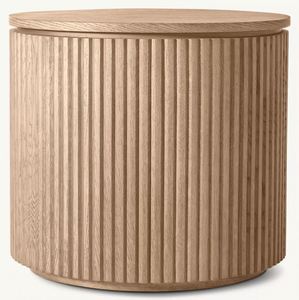 La superficie de la mesa de centro de madera maciza estilo americano R está hecha de travertino. - Product Image 3