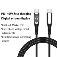 Cable Tipo C con Indicador LED de Carga, PD 60W 140W 5A, Cable de Carga Rápida para Teléfono Móvil, Transmisión de Datos 480Mbps