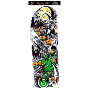 <b>Large</b> Full Arm Temporary Tattoo Sticker Custom Printed Halloween Sleeve Body Art for Adults - Product Image 3