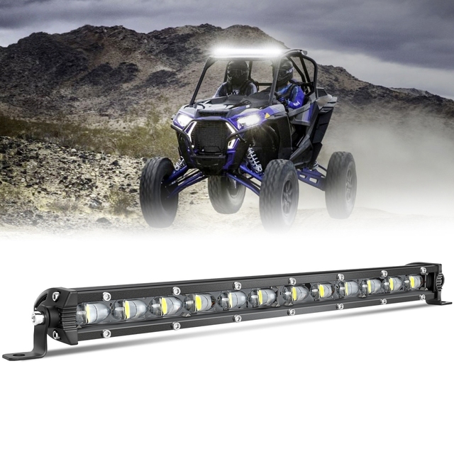 New 20 Inch 6D Super Slim 12V Barra Led Light Bar High Power Dual Color Strobe LED for Offroad 4x4 Car Super Led Light Bar