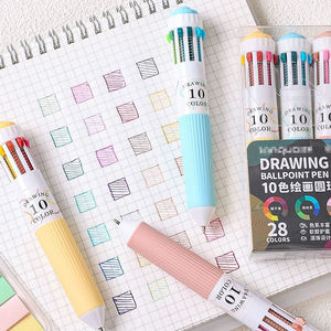 Stylo bille rétractable 10 en 1 multicolore 0,8 mm, stylo bille personnalisé avec logo pour la création de bandes dessinées - Product Image 2