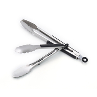 Accessoires de cuisine en acier inoxydable de 9/12 pouces Pinces de cuisson en métal pour frites et barbecue Pinces à aliments avec fonction de verrouillage
