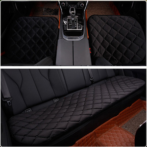 Coussins de siège de voiture en peluche courte Swan, 52x49 cm, ensemble de trois pièces, chauds pour l'hiver, avec bordure douce, chauffants pour l'intérieur de la voiture - Product Image 5