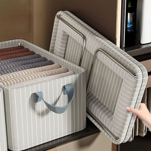 <span class=keywords><strong>Cesta</strong></span> <span class=keywords><strong>de</strong></span> Almacenamiento Multifuncional Plegable <span class=keywords><strong>de</strong></span> Tela No Tejida para <span class=keywords><strong>Ropa</strong></span>, Organizador para Armario y Cajón <span class=keywords><strong>de</strong></span> Baño con Separador <span class=keywords><strong>de</strong></span> Pantalones - Product Image 1