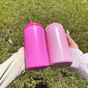 Us Warehouse 16Oz Sublimation <b>Macaron</b> Candy Color Matte Metal Tumbler Mug Stainless Steel Vacuum Insulated Can Cup for Vinyl - Product Image 2