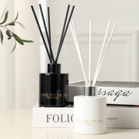 Flacon de diffuseur de parfum vide, rond, élégant, de haute qualité, de couleur noir et blanc, 1 pièce, 150ml