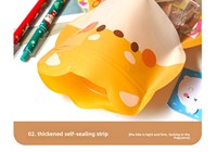 Sacs refermables PETPE en forme d'animaux de dessin animé mignons avec fenêtre transparente, auto-scellants, de qualité alimentaire, pour emballer des collations, des bonbons, des biscuits, des noix