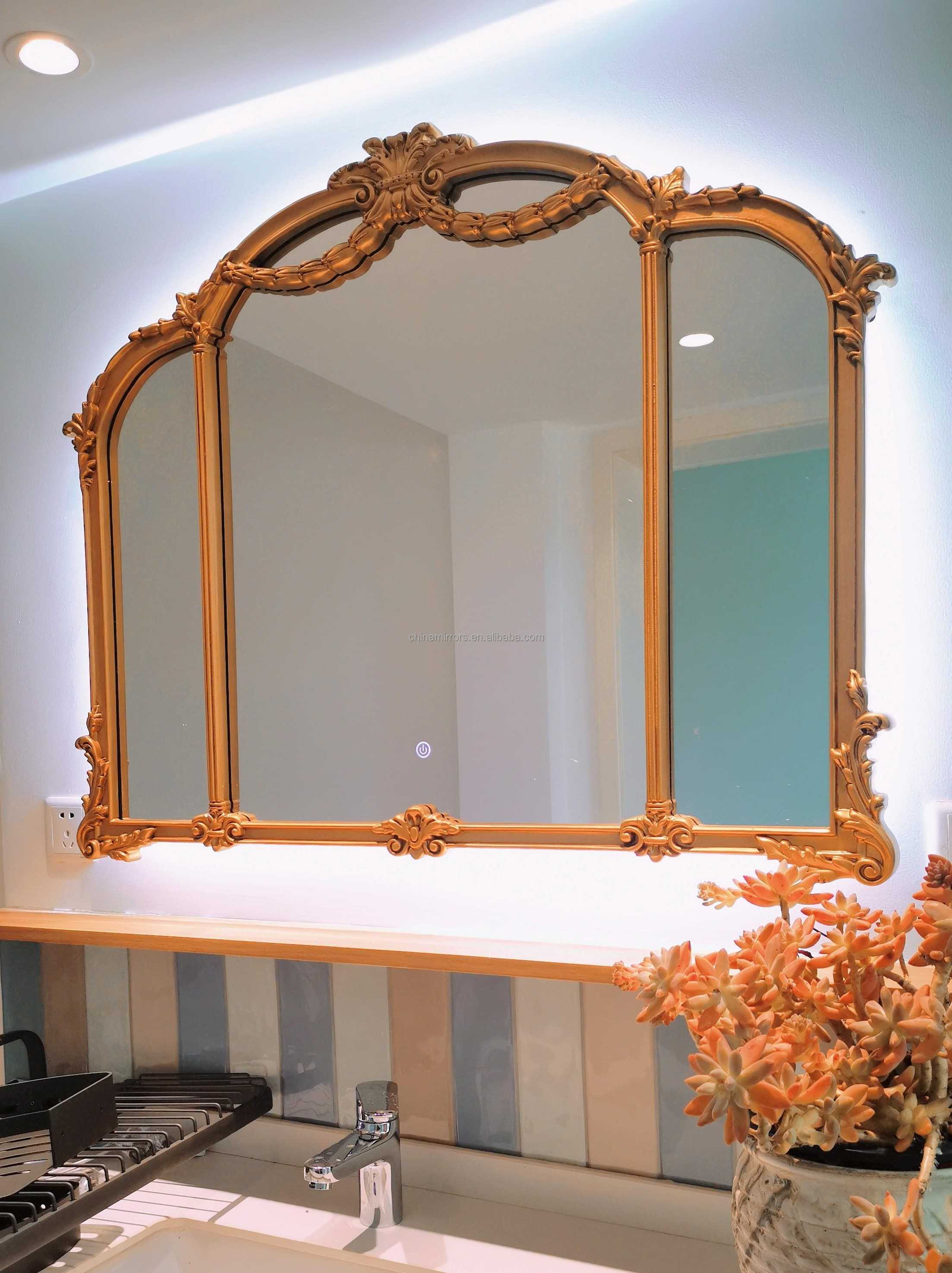 French Wall Wooden Carve Mirror Full Length Large Decorative