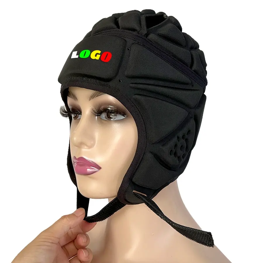 Регулируемый мягкий шлем для вратаря, шлем для регби, футбольной головы, шлем из пены EVA